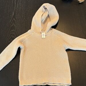 Kids Beige Hooded Sweater